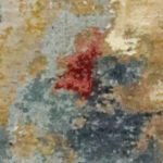 3’x5’1″ Contemporary Multi-colored Wool Hand-Knotted Rug - Image 2