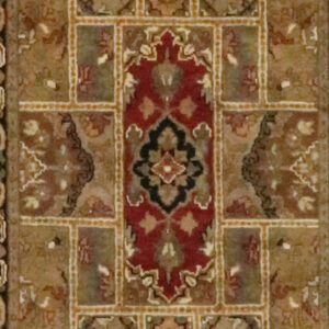 3’x5’3″ Traditional Black, Brown, & Red Wool Hand-Knotted Rug