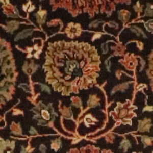 3’x5’ Traditional Black & Multi-colored Wool Hand-Knotted Rug