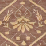 3’x5’ Transitional Gold & Violet Wool & Silk Hand-Knotted Rug - Image 2