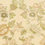 3’x5’ Decorative Cream & Green Wool & Silk Hand-Knotted Rug - Image 2