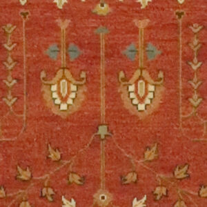 3’1″x5’1″ Traditional Red & Ivory Wool Hand-Knotted Rug