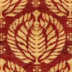 2’8″x4’ Decorative Rust & Gold Wool Hand-Knotted Rug