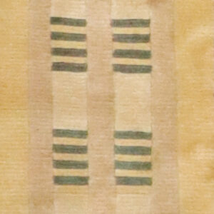 3’1″x5’1″ Tibet Contemporary Rust, Tan, & Green Wool Hand-Knotted Rug