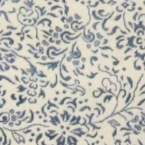 2’7″x4’11″ Transitional Ivory & Blue Wool & Silk Hand-Knotted Rug