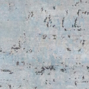 7’10″x9’11″ Modern Silver & Light Blue Wool & Silk Hand-Knotted Rug