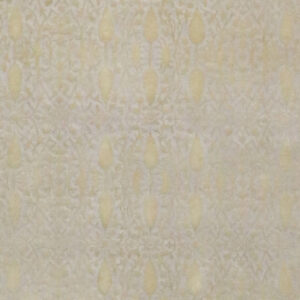 6’1″x9’3″ Transitional Gold & Cream Wool & Silk Hand-Knotted Rug