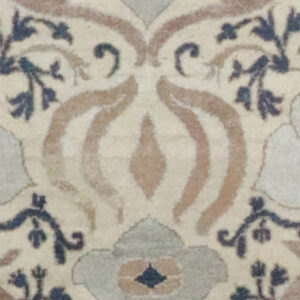 8’1″x9’10″ Transitional Beige, Brown, & Navy Wool Hand-Knotted Rug