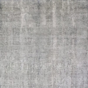 6’x9’3″ Transitional Silver, & Purple Wool & Silk Hand-Knotted Rug