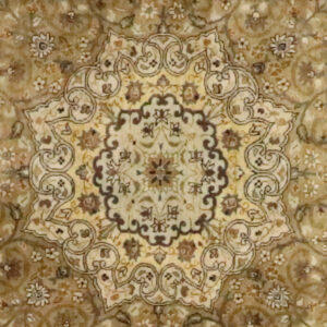 8’x10’ Traditional Velvet & Brown Wool Hand-Knotted Rug