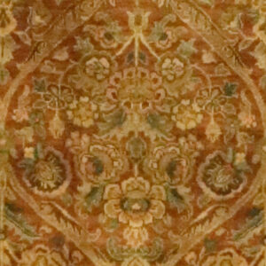 7’10″x9’8″ Transitional Olive Green & Brown Wool Hand-Knotted Rug