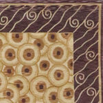6’x8’ Transitional Purple & Gold Wool & Silk Hand-Knotted Rug - Image 3