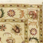 3’x5’ Traditional Beige  Wool & Silk Hand-Knotted Rug - Image 3