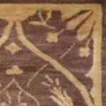 3’x5’ Transitional Gold & Violet Wool & Silk Hand-Knotted Rug - Image 3