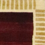 3’3″x4’11″ Modern Velvet & Gold Wool Hand-Knotted Rug - Image 3