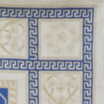 8’x9’10″ Transitional Royal Blue & Cream Wool & Silk Hand-Knotted Rug - Image 3