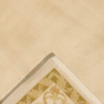 8’3″x11’3″ Aubusson Cream, Gold, & Green Wool Hand-Knotted Rug - Image 4