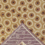 6’x8’ Transitional Purple & Gold Wool & Silk Hand-Knotted Rug - Image 4