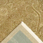 6’2″x8’9″ Transitional Dark Green & Cream Wool Hand-Knotted Rug - Image 4