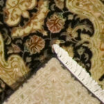 3’1″x5’2″ Traditional Black & Gold Wool & Silk Hand-Knotted Rug - Image 4