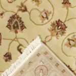 3’x5’ Traditional Beige  Wool & Silk Hand-Knotted Rug - Image 4