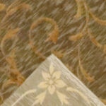 3’x5’5″ Tibet Green & Gold Wool & Silk Hand-Knotted Rug - Image 4
