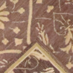 3’x5’ Transitional Gold & Violet Wool & Silk Hand-Knotted Rug - Image 4