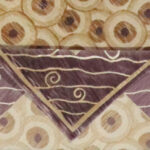 6’x8’ Transitional Purple & Gold Wool & Silk Hand-Knotted Rug - Image 5