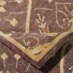 3’x5’ Transitional Gold & Violet Wool & Silk Hand-Knotted Rug - Image 5