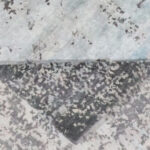 7’10″x9’11″ Modern Silver & Light Blue Wool & Silk Hand-Knotted Rug - Image 5