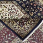 8’1″x10’2″ Traditional Cream, Rust, & Navy Wool Hand-Knotted Rug - Image 5
